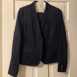 J. Crew Navy Blue Cotton Blazer